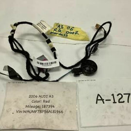 2006 2013 AUDI A3 REAR RIGHT PASSENGER DOOR TRIM PANEL WIRE WIRING HARNESS