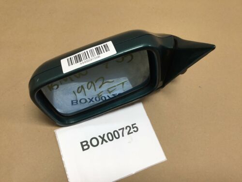 1988 1992 BMW 735 FRONT LEFT DRIVER SIDE VIEW MIRROR POWER FOLDING GREEN OEM+