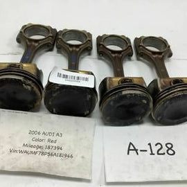2006 2007 2008 AUDI A3 2.0L ENGINE PISTON CONNECTING ROD SET OF 4 OEM+