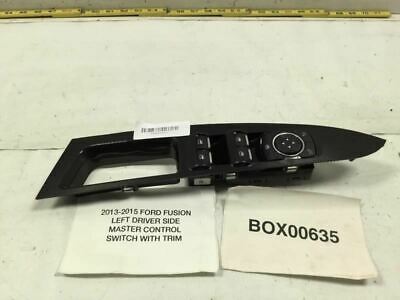 2013 2019 FORD FUSION FRONT LEFT DRIVER DOOR WINDOW MIRROR MASTER SWITCH w/ TRIM