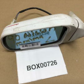 1989 1990 NISSAN MAXIMA FRONT LEFT DRIVER SIDE VIEW MIRROR FOLDING WHITE OEM+