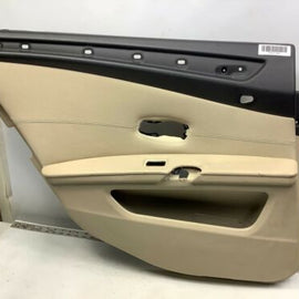 2010 BMW 528I E60 SEDAN REAR LEFT DRIVER SIDE DOOR PANEL COVER W/O HANDLE OEM+