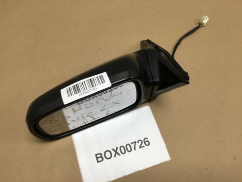1988 1991 HONDA CIVIC FRONT LEFT DRIVER SIDE DOOR VIEW POWER MIRROR BLACK OEM+