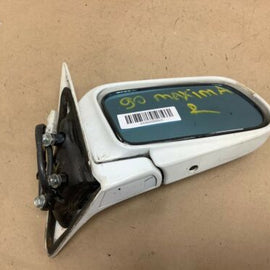 1989 1990 NISSAN MAXIMA FRONT RIGHT PASSENGER SIDE VIEW MIRROR POWER WHITE OEM+