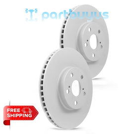 Scion tC 2005-2010 2PC Front Coated Vented Disc Brake Rotor 4351220711