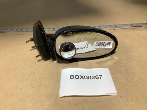 1997 SATURN SC COUPE RIGHT PASSENGER SIDE REAR VIEW MIRROR BLACK COVER OEM