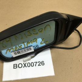 1989 1990 NISSAN MAXIMA FRONT LEFT DRIVER SIDE VIEW MIRROR FOLDING BLACK OEM+