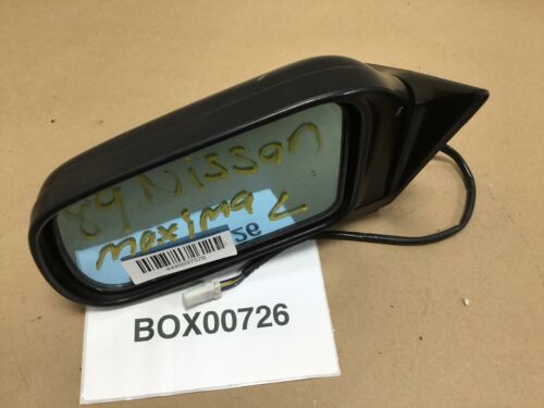 1989 1990 NISSAN MAXIMA FRONT LEFT DRIVER SIDE VIEW MIRROR FOLDING BLACK OEM+